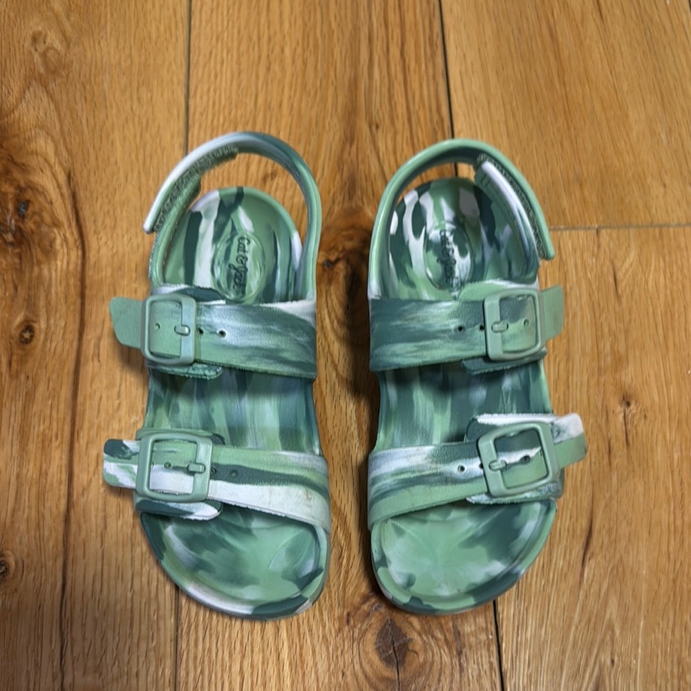 Cat & Jack Green Sandals with Adjustable Straps